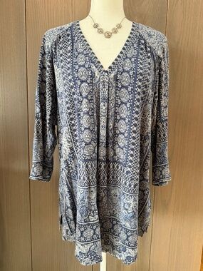 LUCKY BRAND Tunic Floral 1X
